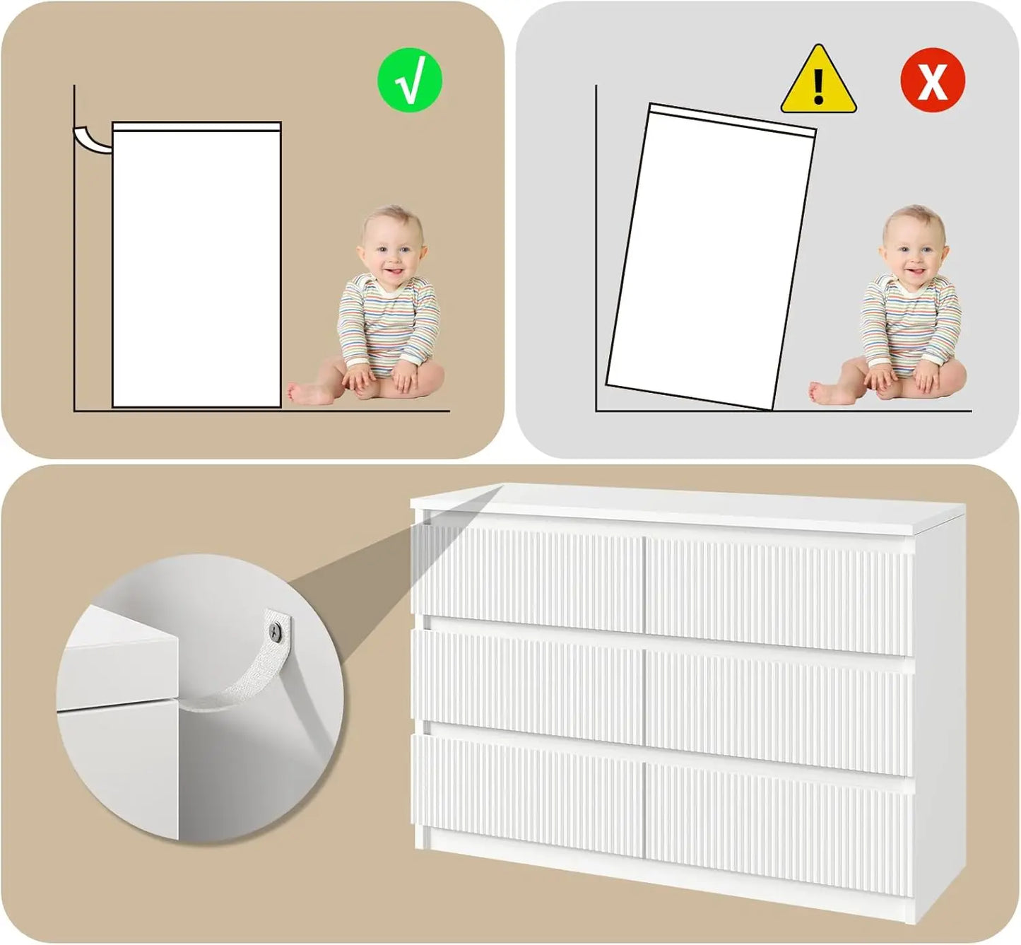 White 6 Drawer Dresser