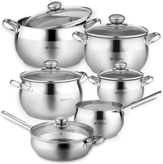 11-Piece Stainless Steel Induction Cookware Set