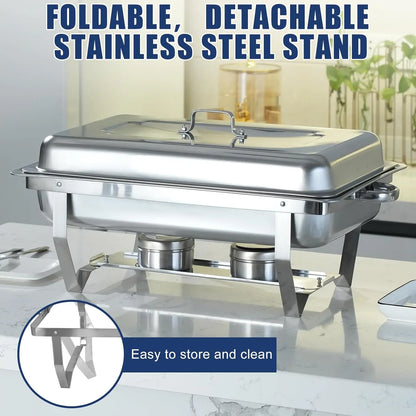 Chafing Dish Buffet Set 8QT Electric Stainless Steel