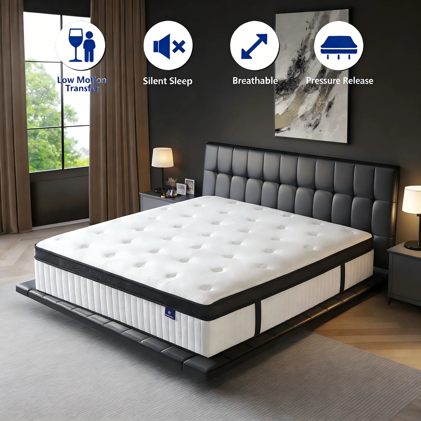 12 Inch Queen and King Full Size Multilayer Hybrid Mattresses