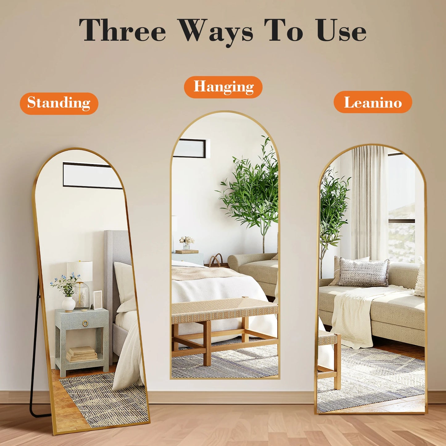 65"x24" Full Length Mirror with Stand