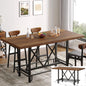 Farmhouse Kitchen Table with Large Tabletop