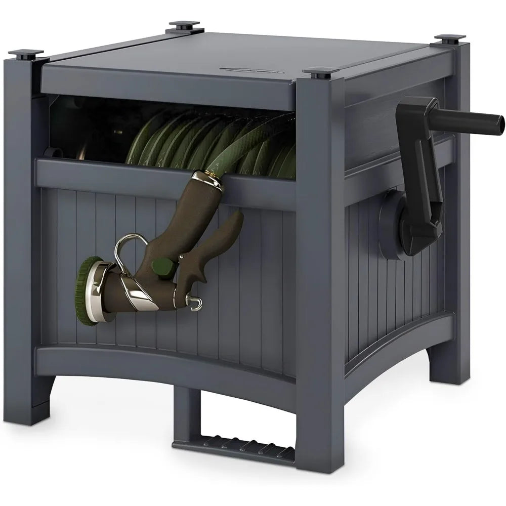 Garden Hose Storage Reel Box Resin