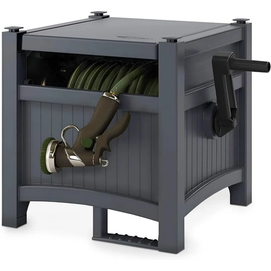 Garden Hose Storage Reel Box Resin