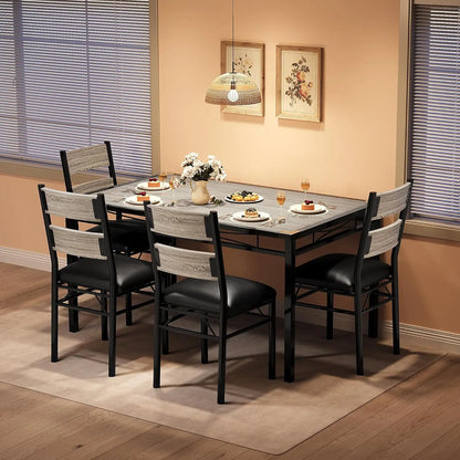 Wood Kitchen Table Chairs Set of 4