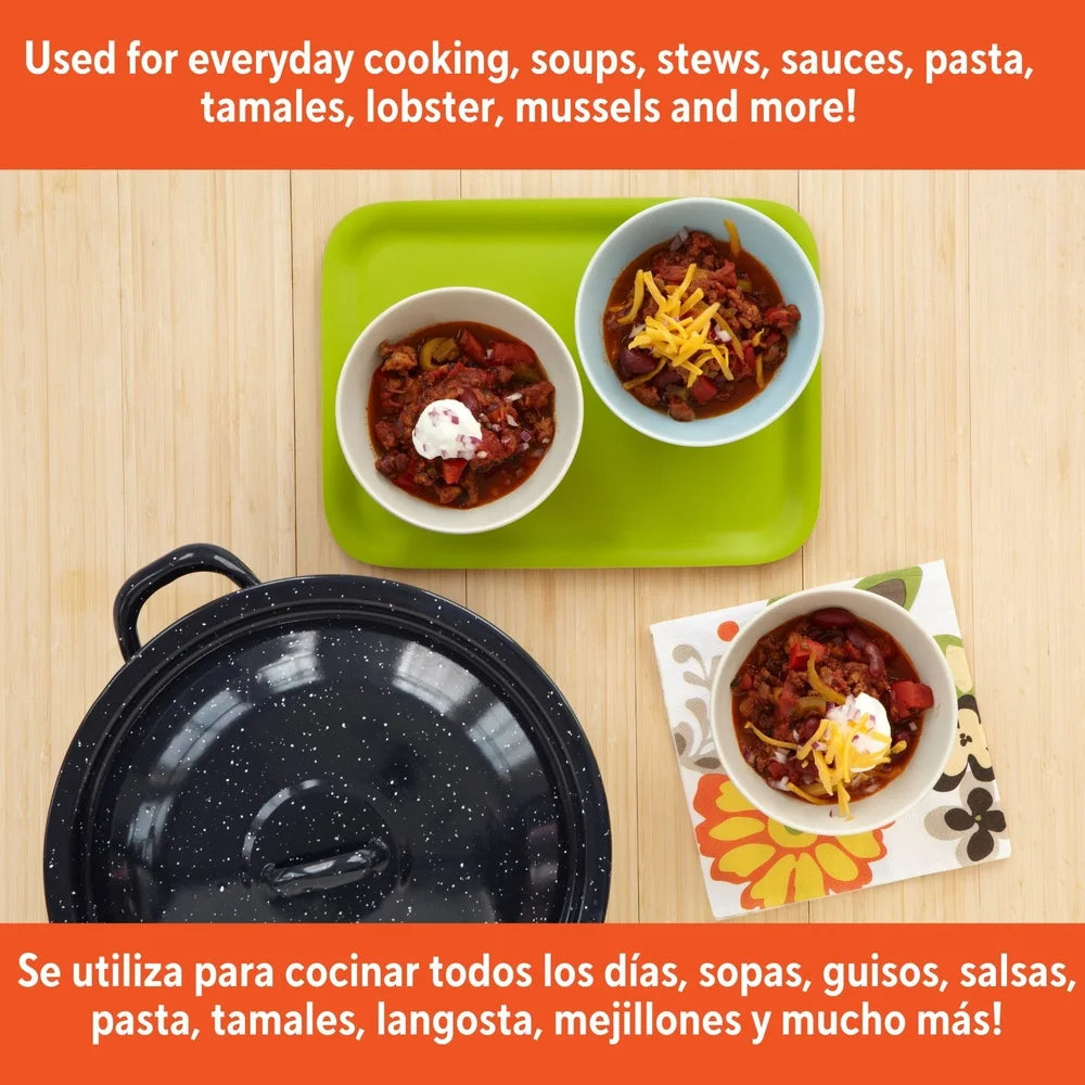 Enamel Stock Pot Soup with Double Handles