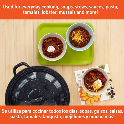 Enamel Stock Pot Soup with Double Handles