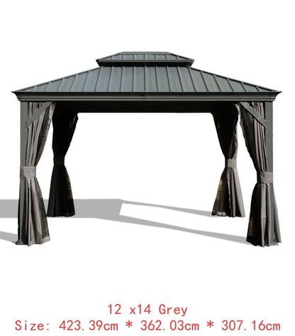 14x24 Hardtop Gazebo, Upgraded Metal Canopy with Drainage
