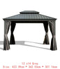 14x24 Hardtop Gazebo, Upgraded Metal Canopy with Drainage