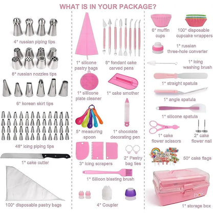 359pcs Cake Decorating Baking Supplies Set
