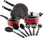 bella Cookware Set 12 Piece Pots andPans Utensils Nonstick PFOA Free Scratch Resistant Cooking Surface Compatible Nylon Aluminum