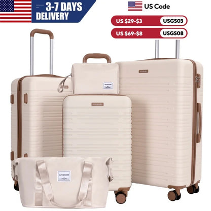 Luggage Sets 3-Piece Suitcases with Double Spinner Wheels