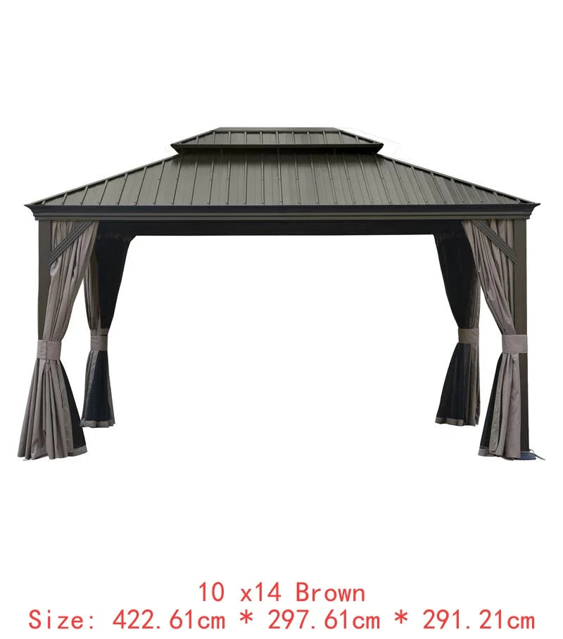 14x24 Hardtop Gazebo, Upgraded Metal Canopy with Drainage
