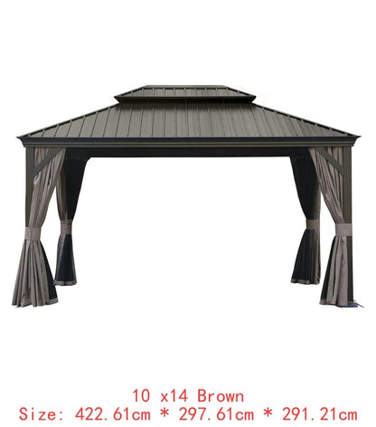14x24 Hardtop Gazebo, Upgraded Metal Canopy with Drainage