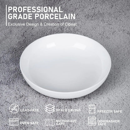 6 Pack Ceramic Large Capacity Bowls