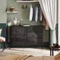 Wide Fabric Storage Chest with 5 Drawers