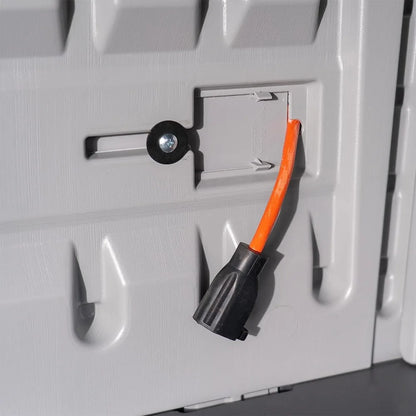 Outdoor Storage Shed for Patio and Garden, Backyard Oasis, 130 Gallon, Dove Gray