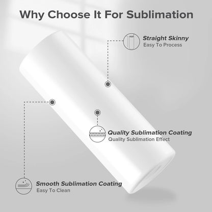 Sublimation Tumblers Blanks 20 oz 25 Pack Skinny Straight Tumblers
