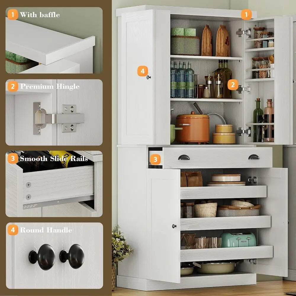 72" Freestanding Cupboard with Drawer