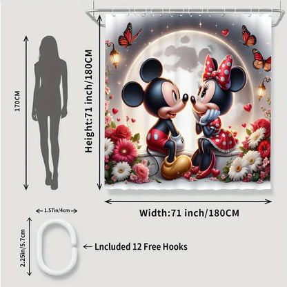 Mickey Mouse Bathroom Four-piece Set -  Waterproof Shower Curtain