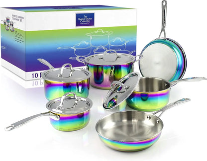 Magical Kitchen Collection - Iridescent Rainbow Cookware Set