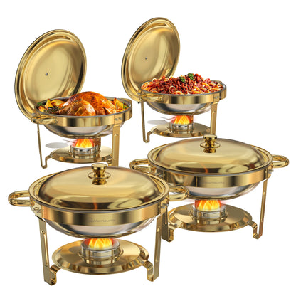 Round Chafing Dishes for Buffet 5 Qt, Buffet Set