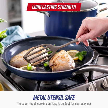 20 Piece Nonstick Cookware Set, Diamond Ceramic Pots & Pans