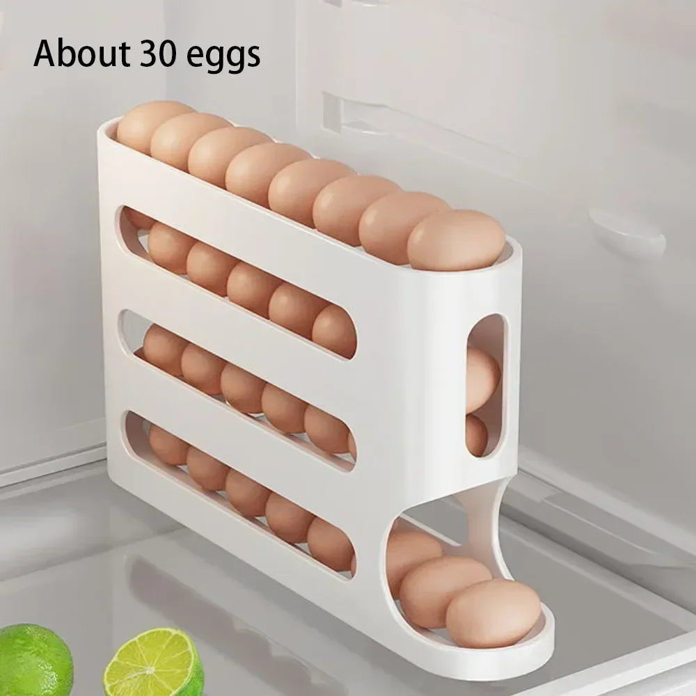 4 Layers Automatic Rolling Egg Holder Rack