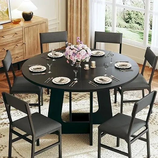 7-Piece Set Kitchen Dining Table 6 Chairs