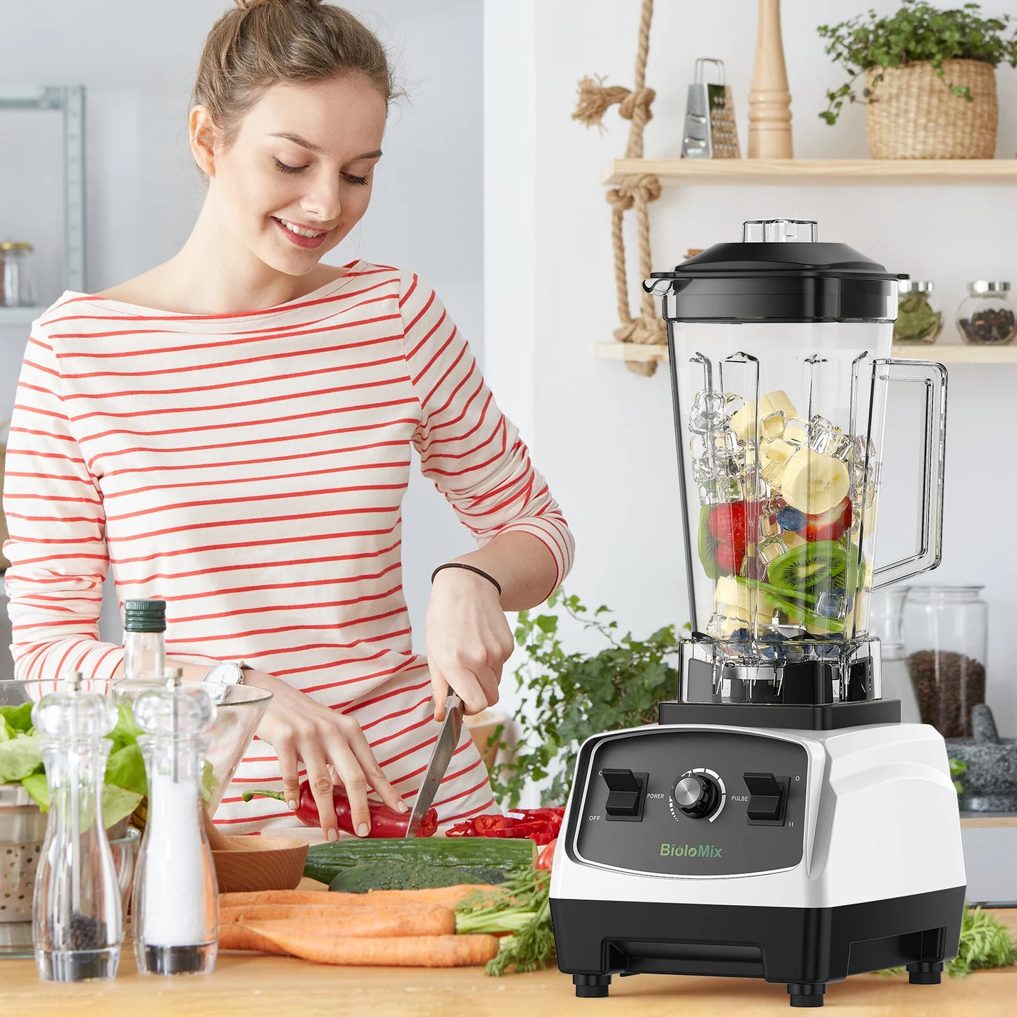 BPA Free 3HP 2200W Heavy Duty Grade Blender Mixer Juicer