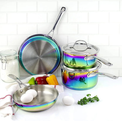 Magical Kitchen Collection - Iridescent Rainbow Cookware Set