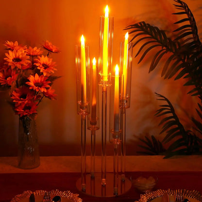 2/4/6/8/10pcs Acrylic Candelabra Centerpieces 5 Arm Candlesticks