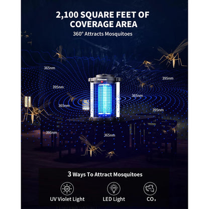 Outdoor Mosquito Zapper with Dual LED Light 4200V