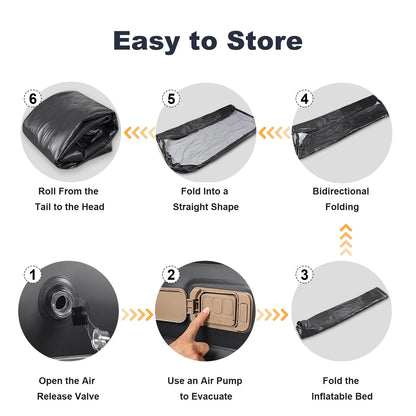 Inflatable Mattress Camping Home Built-In Pump