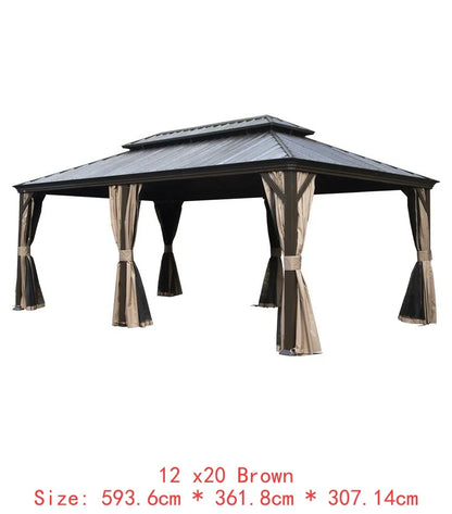 14x24 Hardtop Gazebo, Upgraded Metal Canopy with Drainage