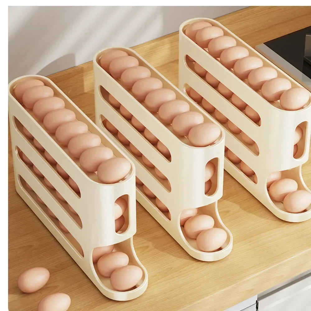 4 Layers Automatic Rolling Egg Holder Rack