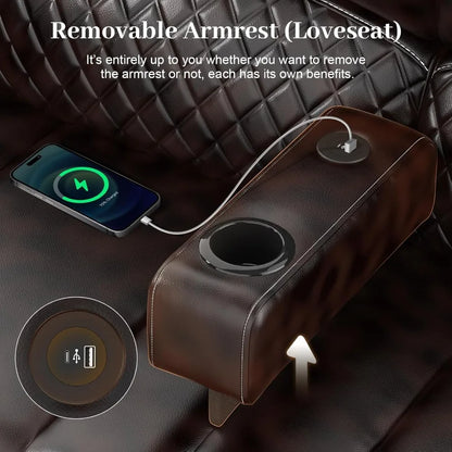 3 Seater Recliner Sofa Set 2-tier Cushion