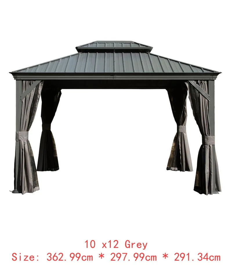 14x24 Hardtop Gazebo, Upgraded Metal Canopy with Drainage