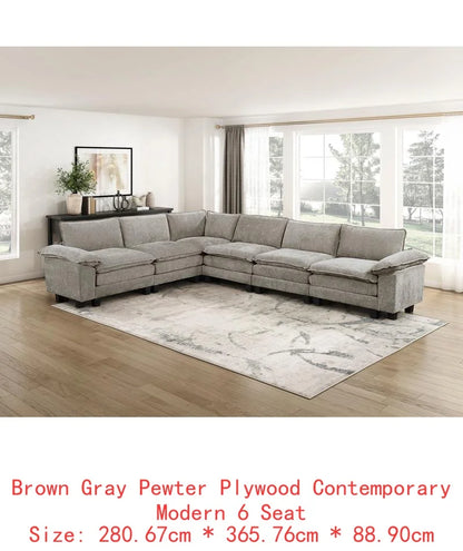 6-Piece Modular Sectional Sofa Set