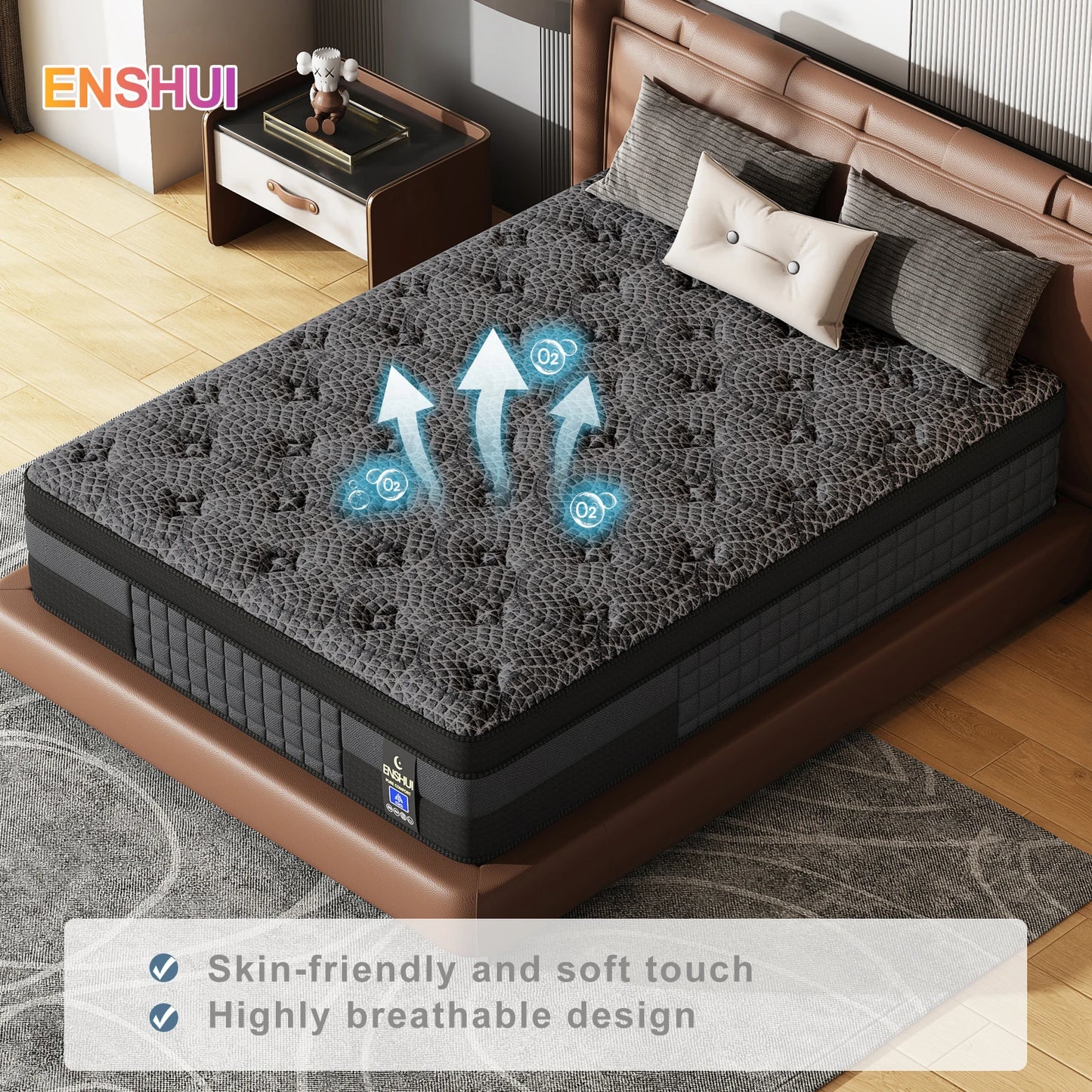 Gel Memory Foam & Pocket Spring Mattress Cooling & Breathable