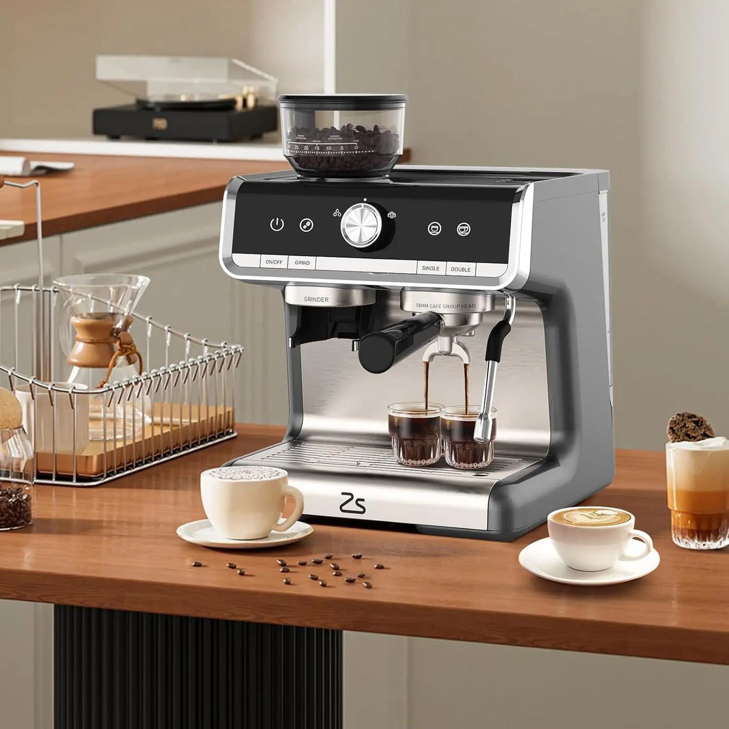 20 Bar Espresso Coffee Machine with Grinder
