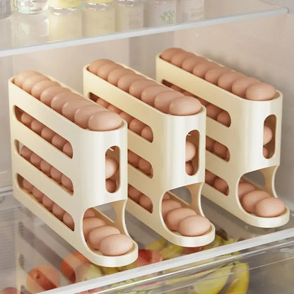 4 Layers Automatic Rolling Egg Holder Rack