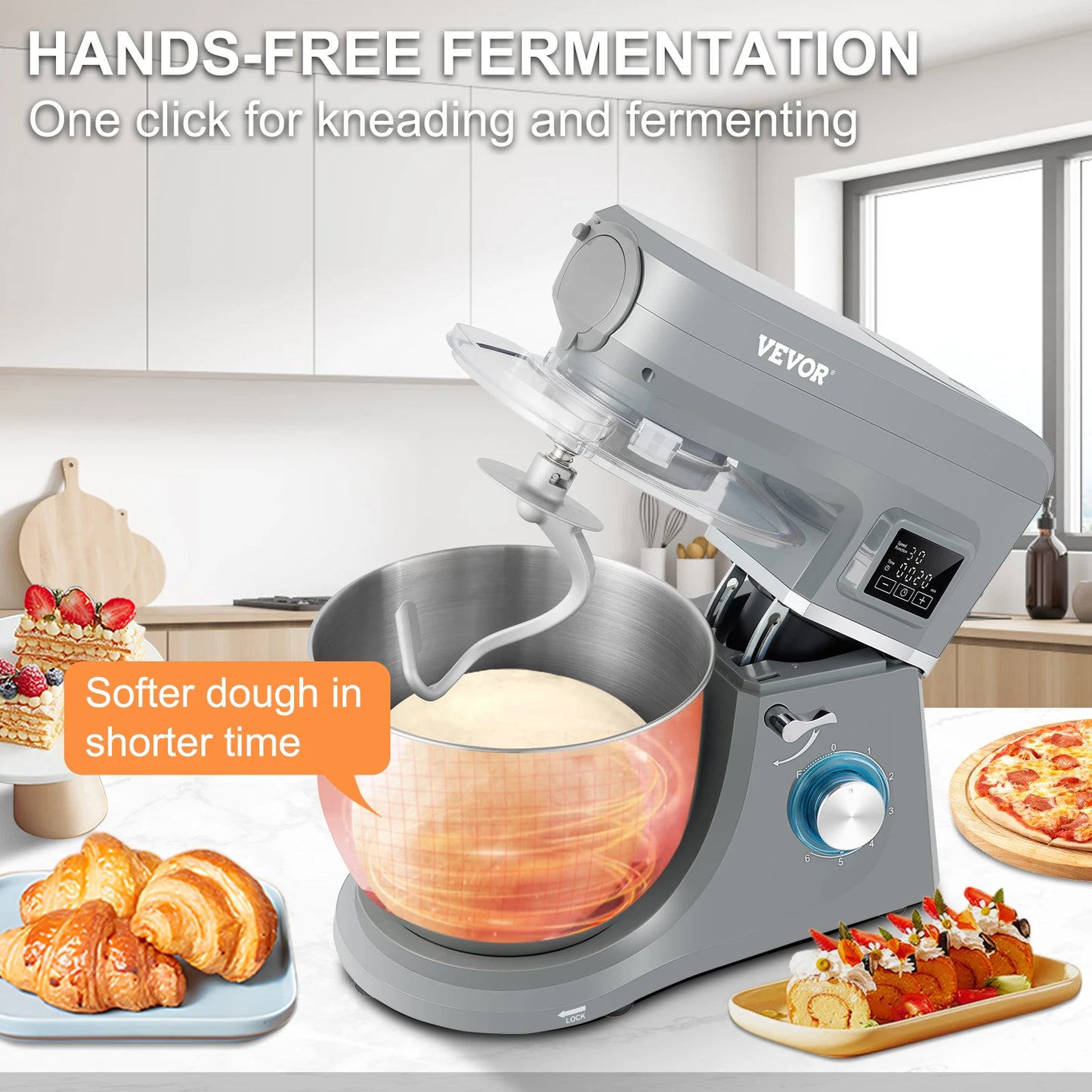 5IN1 Stand Mixer Multifunctional Electric Mixer with 6 Speeds