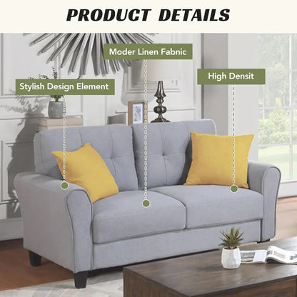 3-Piece Living Room Sectional Sofa Set, Modern Style