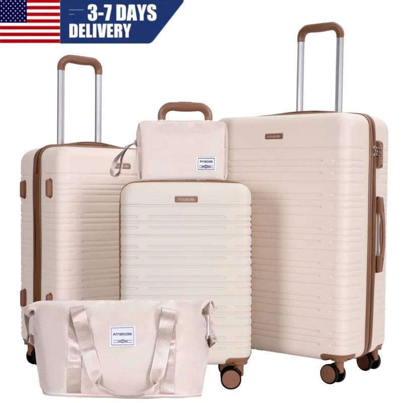 Luggage Sets 3-Piece Suitcases with Double Spinner Wheels