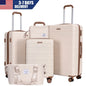 Luggage Sets 3-Piece Suitcases with Double Spinner Wheels