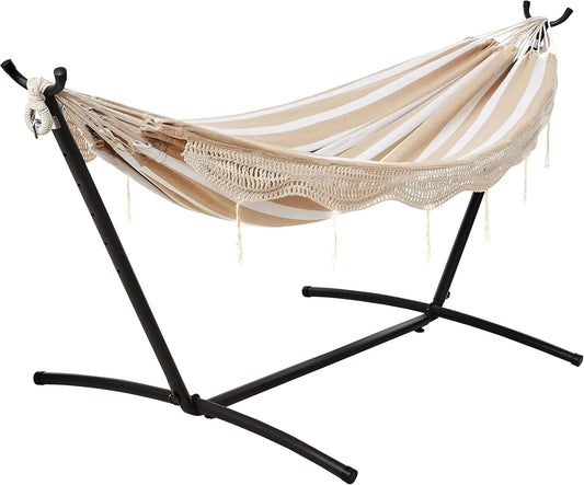 Double Hammock with Steel Stand and Carrying Case