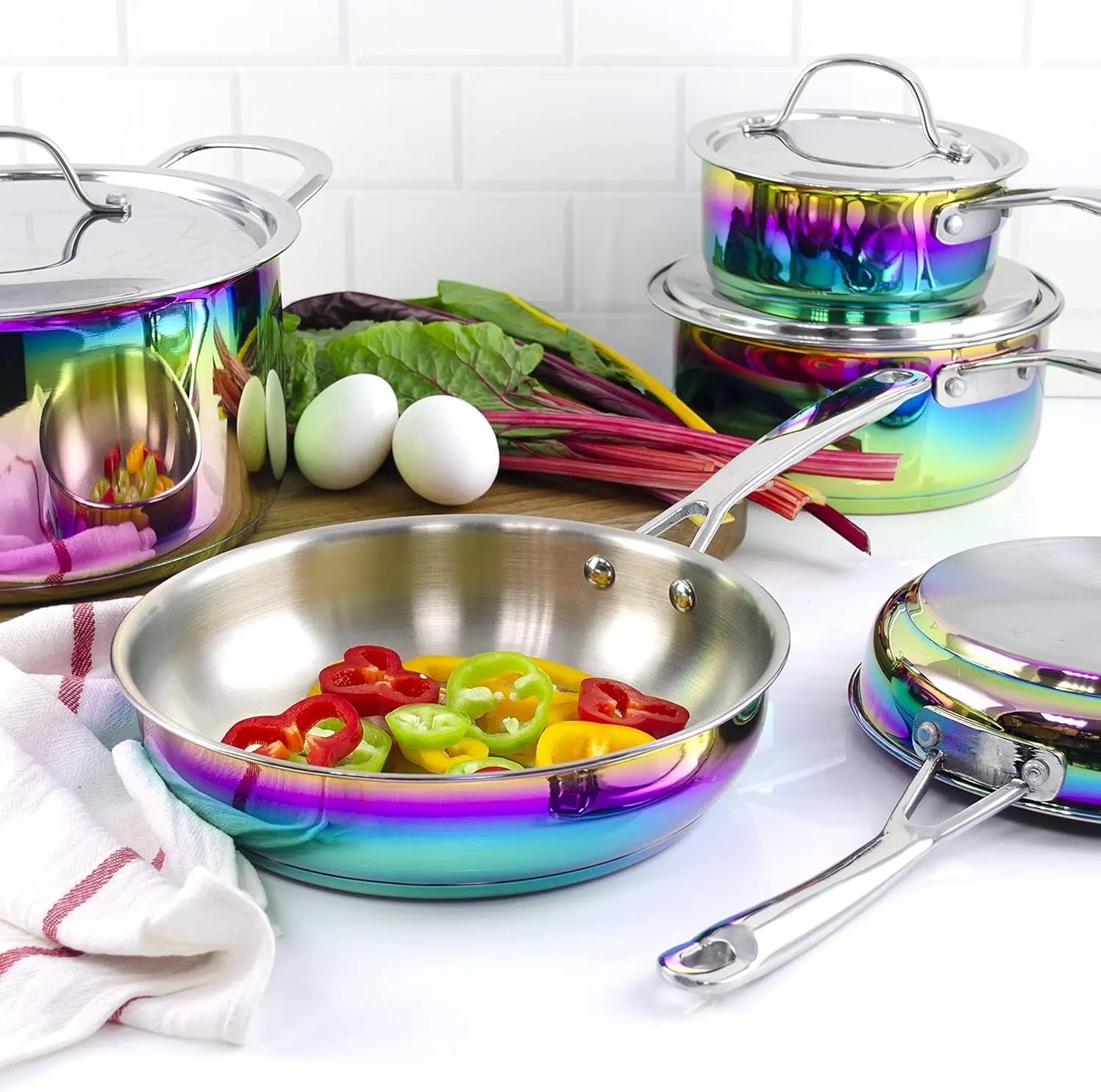 Magical Kitchen Collection - Iridescent Rainbow Cookware Set