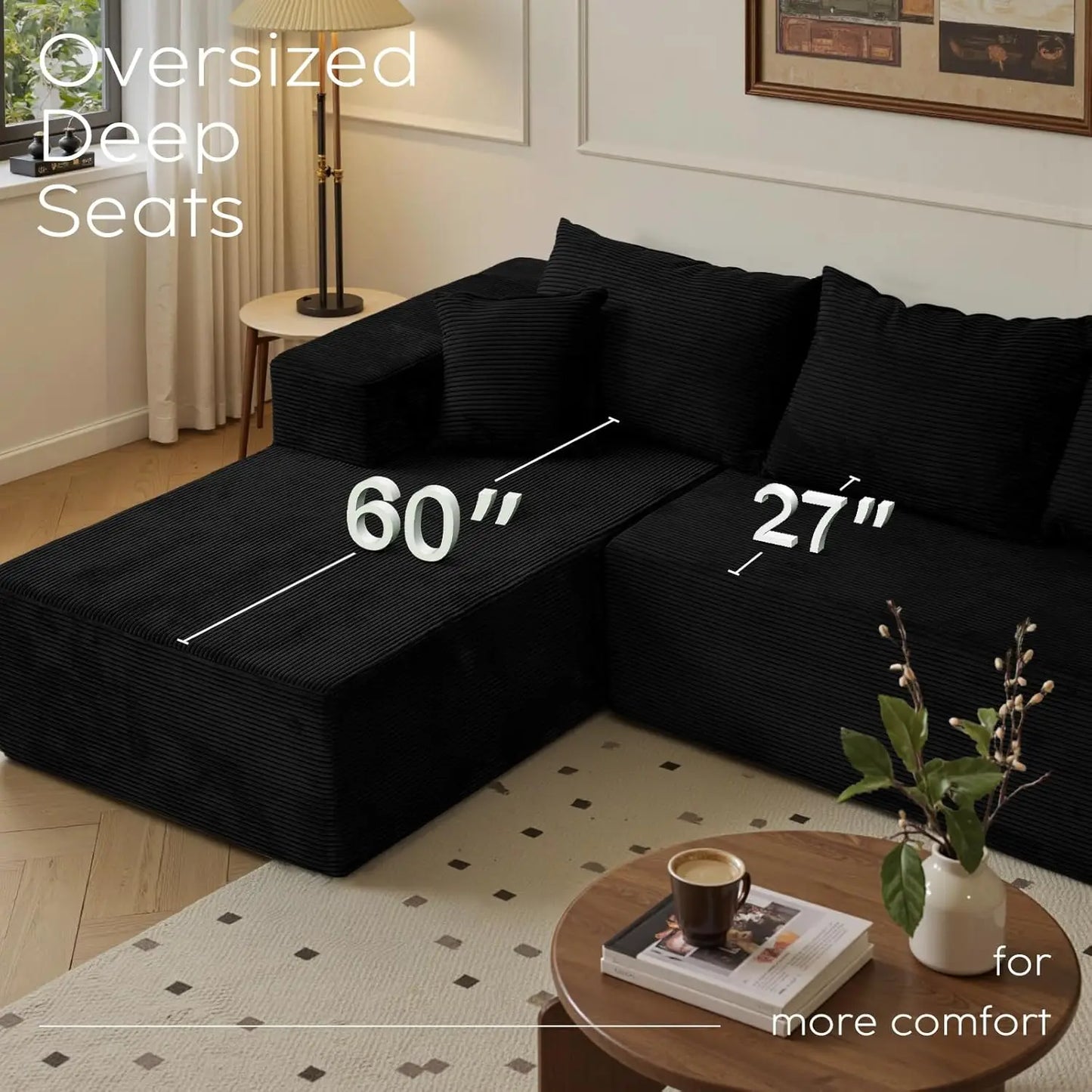 L-Shape Sectional Sofa with Chaise