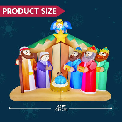 6.5 ft Christmas Inflatable Nativity Scene Angel